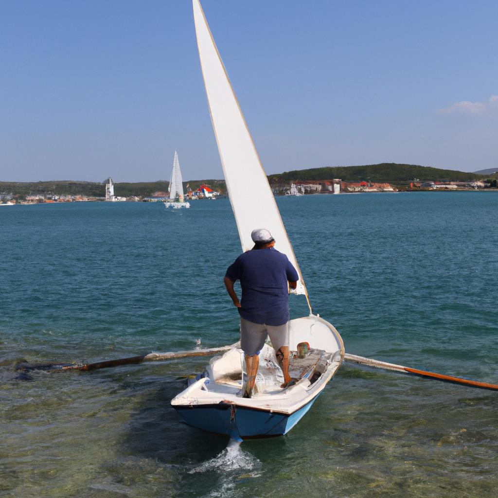 Person sailing on a boat
